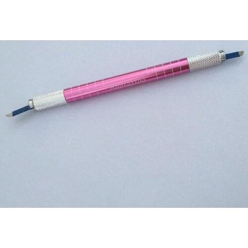1Pcs 2 Head Manual Pen Tattoo Permanent Makeup Eyebrow Pen 3D Microblading Embroidery Pen