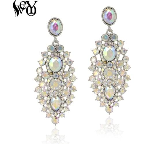 VEYO Luxury Classic Crystal Drop Earrings Vintage Wedding Dangle Earrings for Women Fashion Jewelry New Free shipping