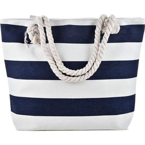 Tote Shoulder Bags for Women Stripes Top Handle Purse Canvas Handbag Large Size