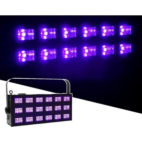 Sound Music Control 18X3W UV Color LED Stage Effect Lighting Dj Party Show Strobe Disco Light 110-240V Laser Projector Club Bar