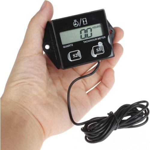 LCD Display Digital Motorcycle Tachometer Tach Hour Meter Gauge For Motorbike Motor Boat Dirt Bikes Spark Engines