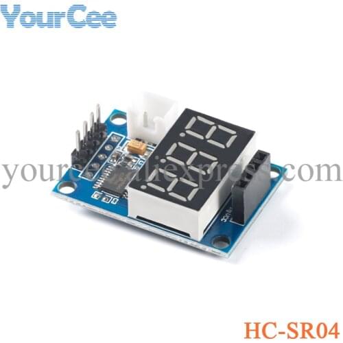 Ultrasonic Distance Measurement Control Board HC-SR04 Test Board Rangefinder Digital Display Serial Output