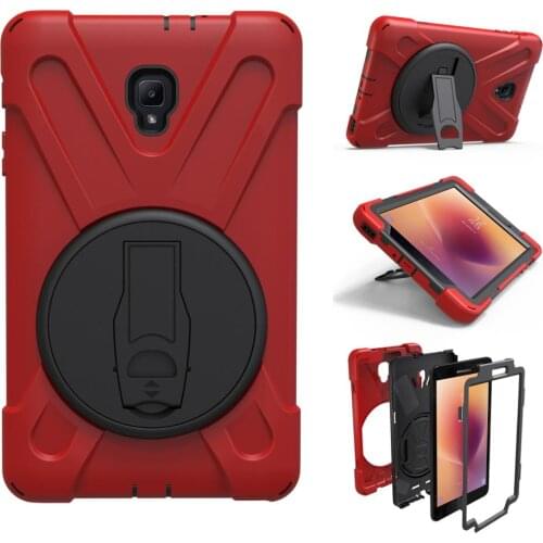 Armor Coque For Samsung Galaxy Tab A 8.0 2017 SM-T380 T385 Hand Strap 360 Rotation Stand Case Cover for Samsung T380 T385 Case