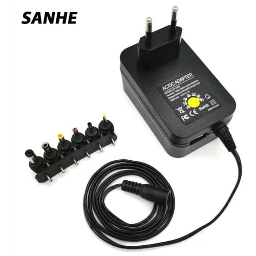 3V 4.5V 5V 6V 7.5V 9V 12V 2A 2.5A AC / DC Adapter Adjustable Power supply Universal Power Charger for LED Light Bulb LED Strip