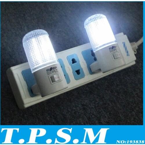3W Night Light 2PCS/Lot 4 LED Wall Mounting Bedroom Night Lamp Light EU US Plug Lighting AC Energy-efficient Light