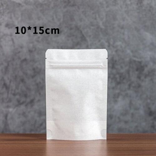 50pcs White Cotton Paper Bags Storage Bags for Tea or Snacks Recyclable Sealing Packing Bag