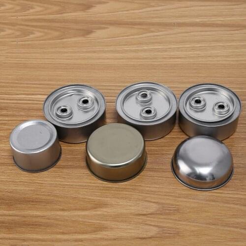 6 Round Metal Burner Cover Caps Fire Extinguishing Lids Outdoor Picnic Stove Fire Extinguishing Lid Stainless Iron Fire Cover