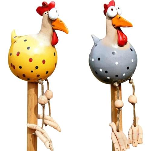 Chicken Shape Garden Decoration Accessories Outdoor Sculpture Resin Garden Ornaments Art Yard Lawn Hen Rooster Backyard Ornament