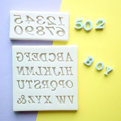 Letters & Numbers Silicone Mold Fondant Mould Cake Decorating Tools Chocolate Gumpaste Molds, Sugarcraft, Kitchen Gadget