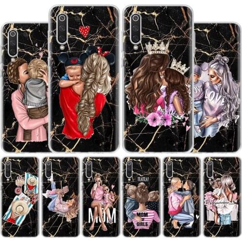 Super Mom Baby Love Girl Cover Phone Case For Xiaomi Note 10 Mi 11 9 8 CC9 5X 6X 9T 10T A3 Poco X3 NFC F1 Pro Lite + Coque A1 A2
