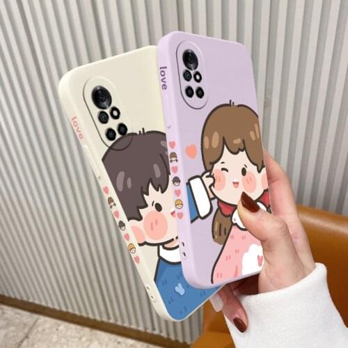 Straight Boy Phone Case For Huawei Nova8 8Pro 8SE Nova 7 7Pro 7SE 6 6se 5 5Pro 5Z 5I 5Ipro 5T 4 4E Liquid Silicone Cover
