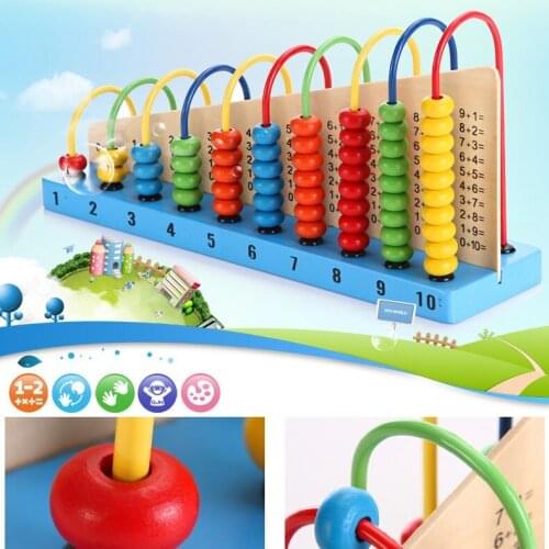 Baby educational toy wooden abacus counting frame for kids early learning maths school calculate learning aids tools top quality
