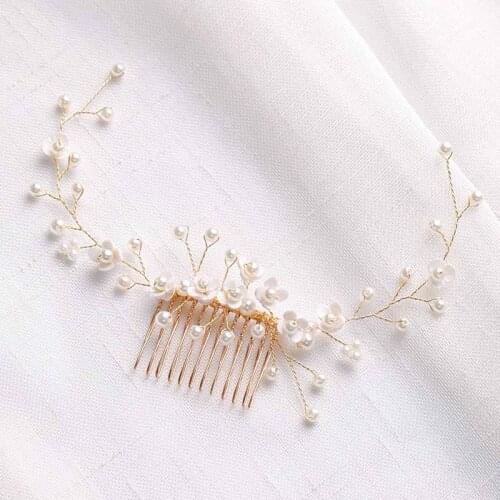 Hair comb accessories Flower hair comb hair accessories Hand-woven bridal wedding headdress LXH