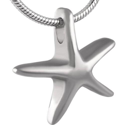 IJD8388 Dancing starfish Ash Holder for Women,Stainless steel Cremation Jewelry in pendant necklaces,Hot sale factory wholesale