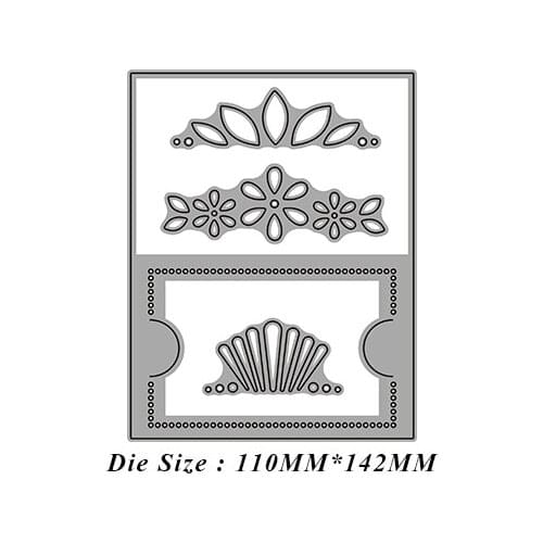 JMCRAFT 2021 Rectangle Lace Frame #1 Metal Cutting Dies DIY Scrapbook Handmade Paper Craft Metal Steel Template Dies