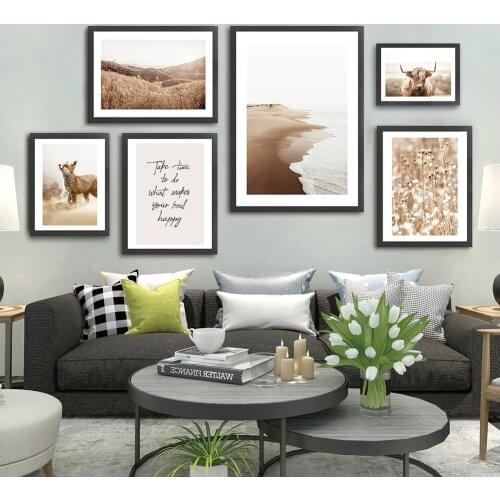 Natural Scenery Canvas Painting Nordic Modern Minimalist Poster Landscape Pictures Wall Art Prints Living Room Home Decoration