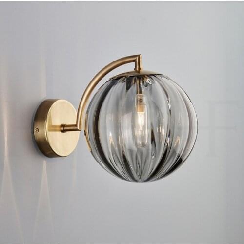 Round Glass Ball Wall Lights Simple Sconce Led Wall Lamp for Home Bedroom Living Room Corridor Loft Decor Light Fixtures
