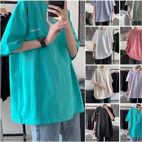 Summer Men Short Sleeve T Shirts Hip Hop Tees Harajuku Loose Trend Oversized Man Tops New 2021streetwear Fashion