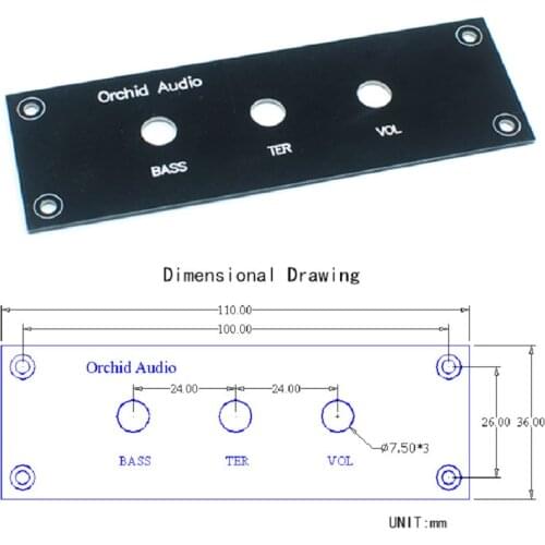 Faceplate Pannel For TPA3116 High Power Digital 2.1 Channel Amplifier Board Tone Board Diy