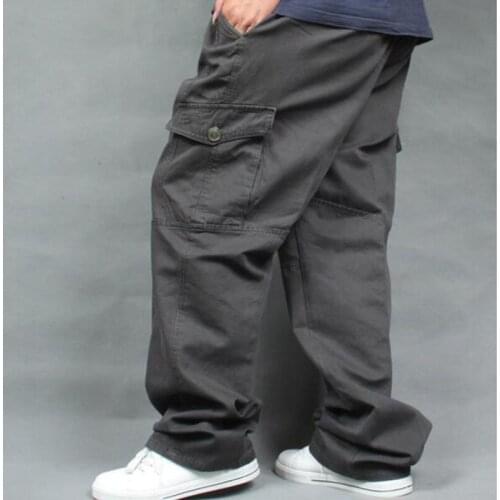 New Seasons Style Mens Cargo Pants Cotton Joggers Harem Pants Casual Loose Wide Leg Long Trousers High Quality XL-6XL