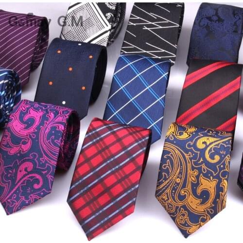 Paisley Flowe Ties For Men Fashion Jacquard Classic Neck Ties Blue Red Necktie For Gift Party Stripe Plaid Male Suits Tie