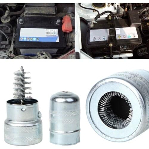 2019 New 2018 Car Vehicle Silver Battery Post Terminal Cleaner Tool Stainless Steel Brush