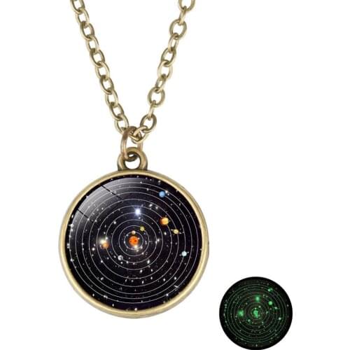 New Luminous Double-Sided Retro Cosmic Starry Car OrnamentsExquisite Sparkling Car Decoration High-End Gifts