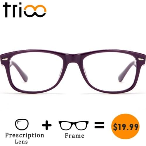 TRIOO Transparent Women Glasses Minus for reading Computer Spectacle Eyewear Clear 1.61 1.67 Eyeglasses Female Optical New