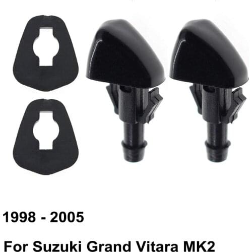 Front Windshield Washer Nozzle 3834056K00 for Suzuki Grand Vitara MK2 ( 1998 - 2005 ) ( Pack of 2 )
