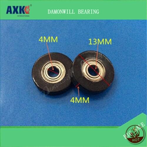 Rubberized 4*13*4MM PU Rubberized plastic nylon wheel 684ZZ bearing roller pulley rubberized wheel 4X13X4MM Wheels Roller 4PCS