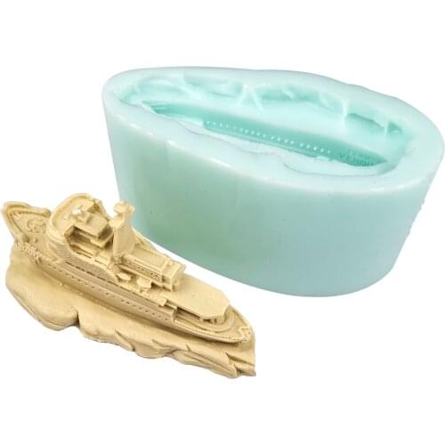 QT0322 PRZY Ship Soap Molds 3D Cruise Ship Moulds Silicone Wedding Birthday Candle Mold Clay Resin Moulds