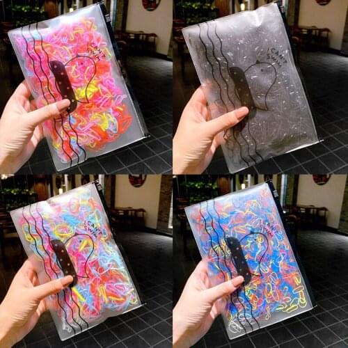 500pcs/Pack Girls Colorful Small Disposable Rubber Bands Gum For Ponytail Elastic Hair Bands Fashion Hair Accessories FQ02