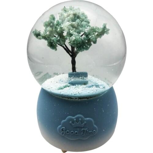Tree of Life Design Automatic Snow Blower Large Size Color Changing Musical Illuminated Snow Globe Decorative Balls Home Product