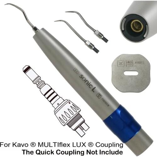Dental Sonic L Fiber Optic Air Scaler Handpiece Kavo SONICflex Hygienist SJ1, SJ2, SJ3 3 Tips