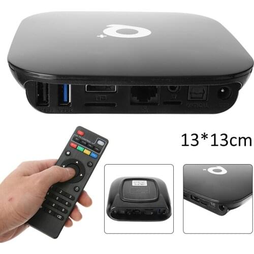 MAYITR 1pc 2.4Ghz Wi-Fi 10/100M Ethernet TV Set Top Box Android 9.0 4GB+32GB 6K HD Smart Network Media Player