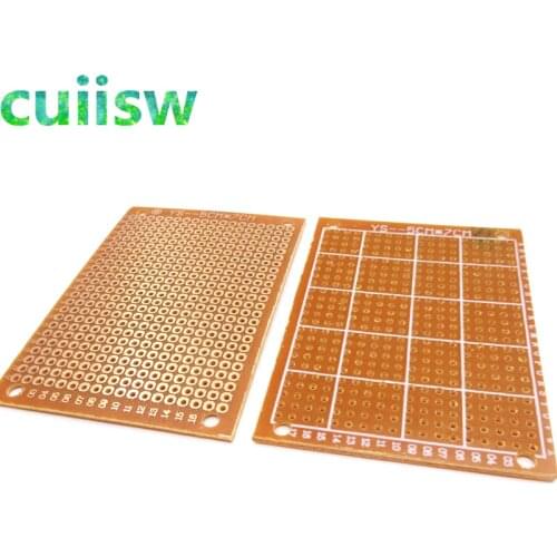 Prototype Paper PCB Universal Board New 10Pcs 5x7cm Copper Single Side PCB Electronic Components Supplies AF