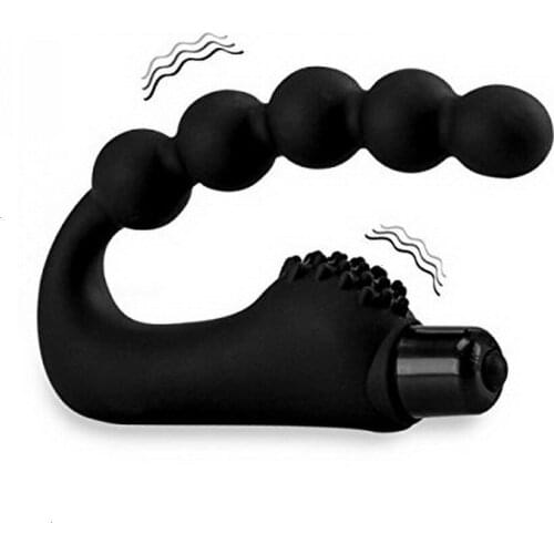 VIBEFUN Vibrators for Men Women Vibrating Anal Plug Prostate Massager Silicone Anal Bead Butt Plug Vibration Sex Toys for Gay