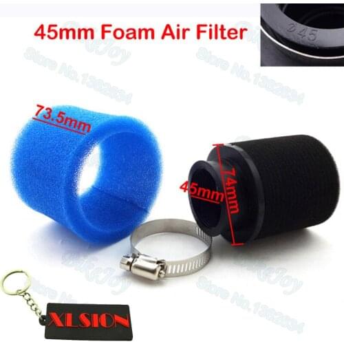45mm Performance Foam Air Filter Blue For 140cc 150cc Dirt Pit Bike ATV Quad Go Kart Buggy Moped Scooter Motorcycle Motocross