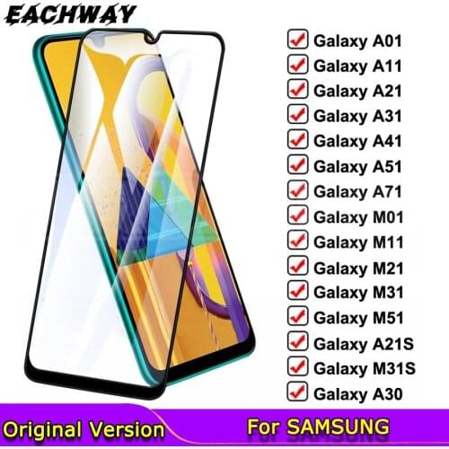 Tempered Glass For Samsung Galaxy A01 A11 A21 A31 A41 A51 A71 Screen Protector Glass A21S M11 M21 M31 A30 A50 Protective Glass