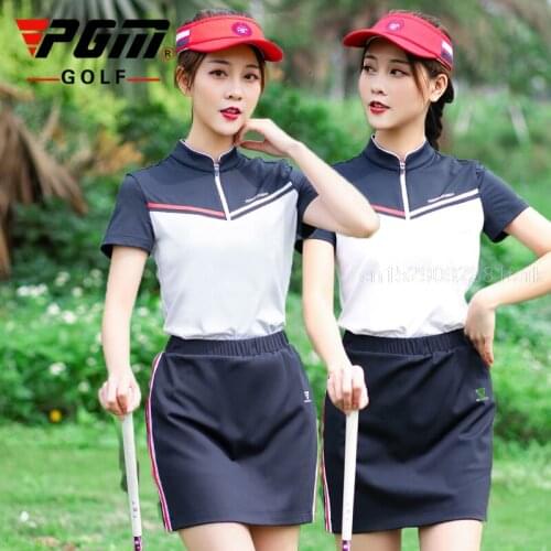 Womens Tshirt Golf Clothing Team Uniform Golf Skirt Suits Summer Short Sleeve Shirt Ladies Slim Skirt Tennis Baseball Sportswear