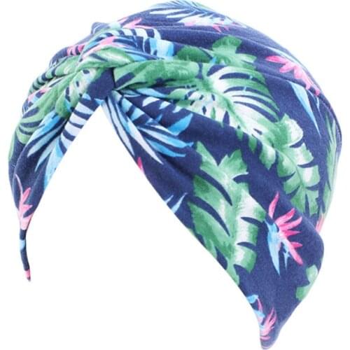 Boho Ethnic Printed forehead Cross headscarf bonnet women turban hat muslim inner hijabs india hat islamic head wrap clothing