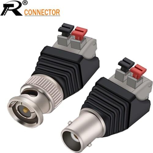 1pair Male&Female Camera CCTV BNC male UTP Video Balun Connector Cable Adapter Plug Pressed connected for CCTV Systerm