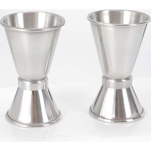 1PCS 15/30 Ml Double-headed Stainless Steel Crimping Cup Metal Ounce Cocktail Glass Metal Measuring Cups