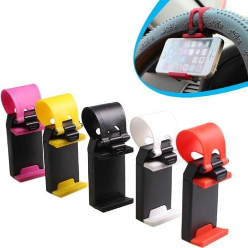 1 Universal Car Steering Wheel Phone Socket Holder Navigate GPS Stand Case Cover For SamsungS4 S5 s6 edge S7 Edge 5s SE 6S Plus