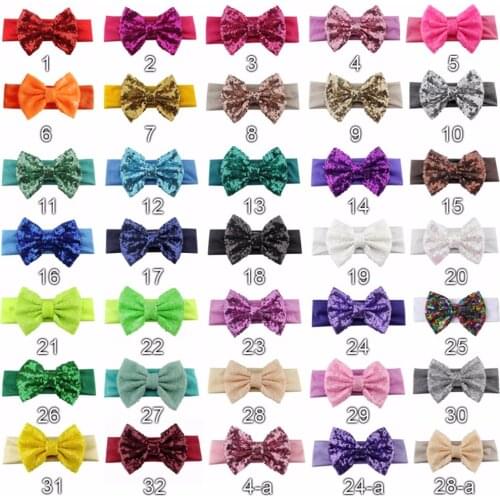 10 set/ lot , Sequin messy bow headband hair band with headwear fashion accessories wholesale