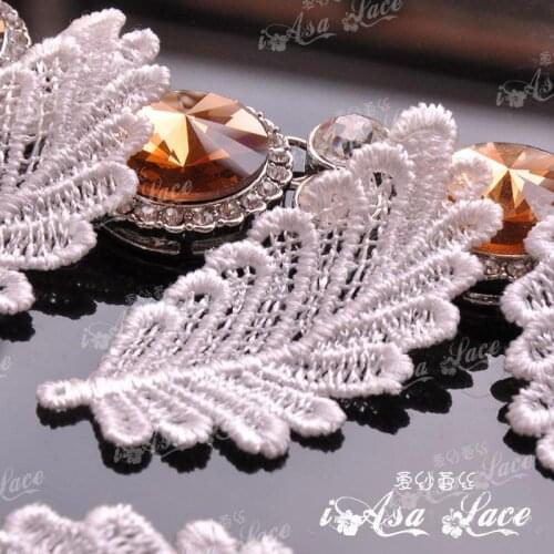 10pcs Lace Embroidery Patch 3D Flower Applique Leaf Lace Fabric Patches Sewing Clothing Wedding Stickers Clothes Accessories F6