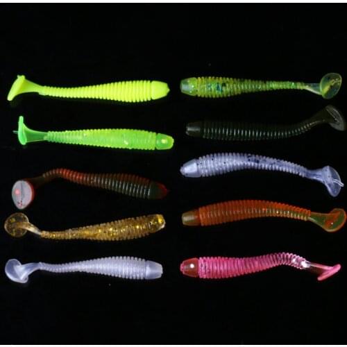 10PCS 5cm 0.7g Soft Lure Jighead Fishing Lures Soft Silicone Baits