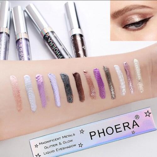 14 Colors Metallic Diamond Eyeshadow Palette Pearly Waterproof Natrual Liquid Eyeshadow Glitter Eye Shadow TSLM1