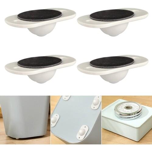 4pcs Storage Box Pulley Self-adhesive Wheels Swivel Casters Universal Furniture Wheel Directional Roller Dropship