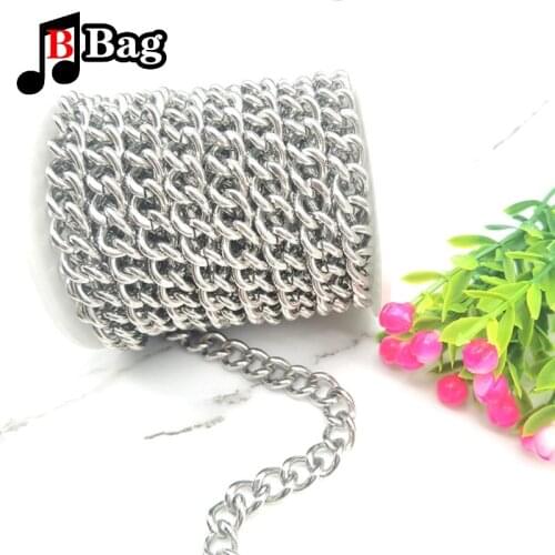 5m/ roll Stainless steel Side base chain necklace DIY Jewelry making materials charm classic handmade